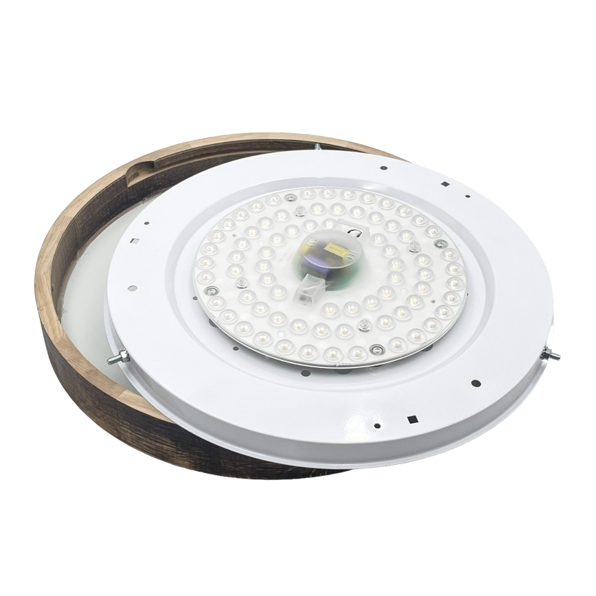 Brilagi - LED plafondlamp CARVALHO SLIM SMOKEY LED/36W/230V eiken Ø 37,5 cm