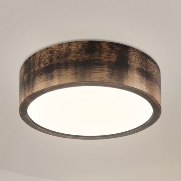 Brilagi - LED plafondlamp CARVALHO SMOKEY LED/20W/230V eiken Ø 27,5 cm