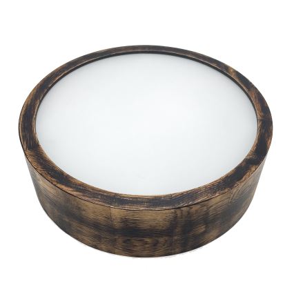 Brilagi - LED plafondlamp CARVALHO SMOKEY LED/20W/230V eiken Ø 27,5 cm