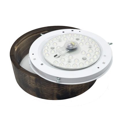 Brilagi - LED plafondlamp CARVALHO SMOKEY LED/20W/230V eiken Ø 27,5 cm