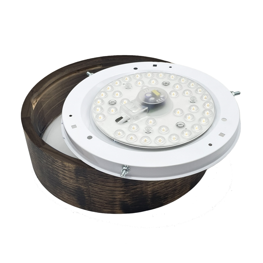 Brilagi - LED plafondlamp CARVALHO SMOKEY LED/20W/230V eiken Ø 27,5 cm