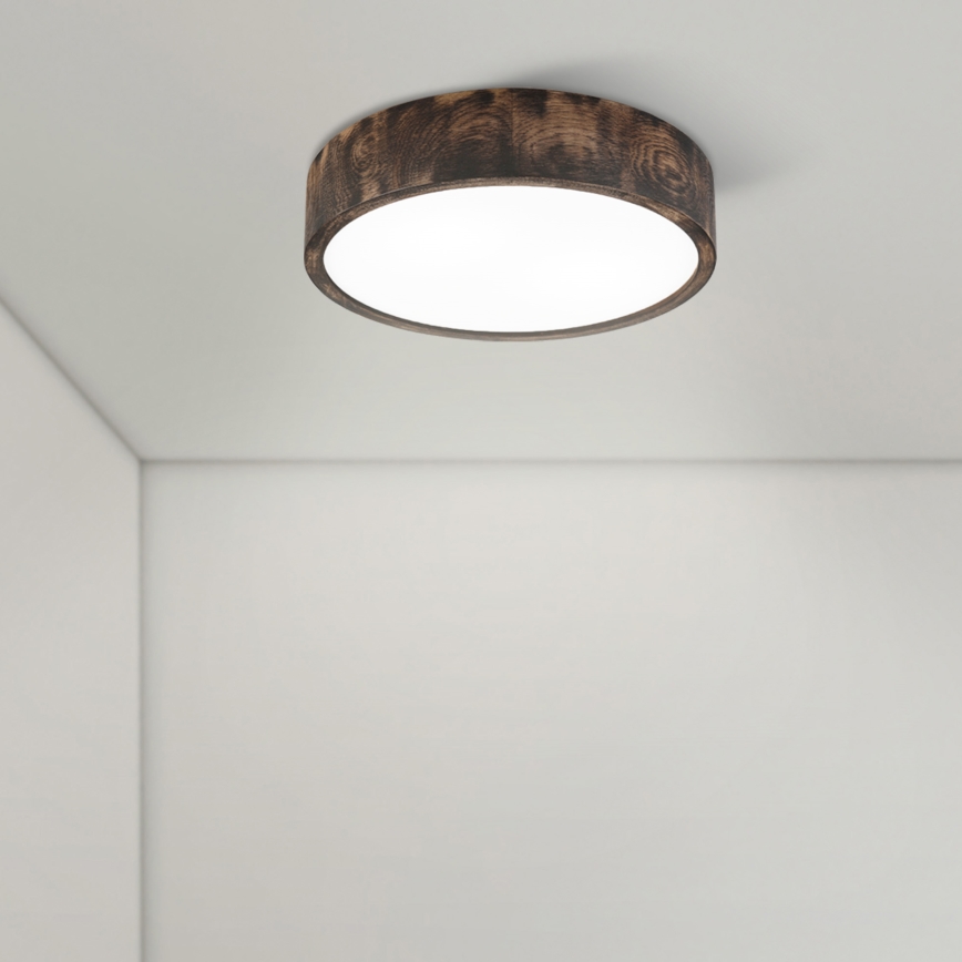 Brilagi - LED plafondlamp CARVALHO SMOKEY LED/36W/230V eiken Ø 37,5 cm