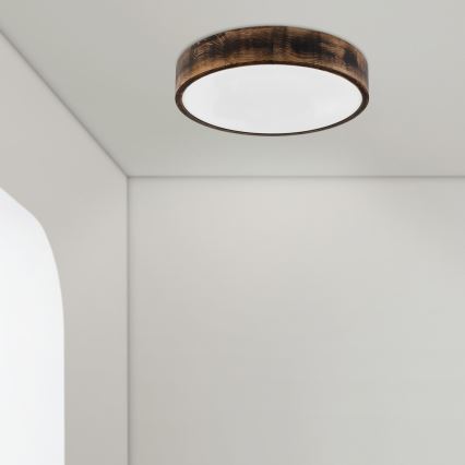 Brilagi - LED-plafondlamp CARVALHO SMOKEY LED/36W/230V eiken Ø 47,5 cm