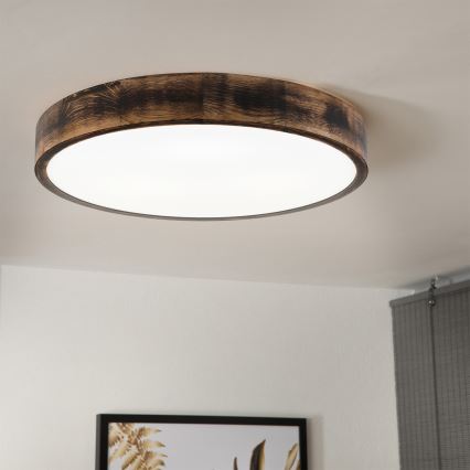 Brilagi - LED-plafondlamp CARVALHO SMOKEY LED/36W/230V eiken Ø 47,5 cm