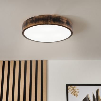 Brilagi - LED-plafondlamp CARVALHO SMOKEY LED/36W/230V eiken Ø 47,5 cm