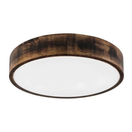Brilagi - LED-plafondlamp CARVALHO SMOKEY LED/36W/230V eiken Ø 47,5 cm