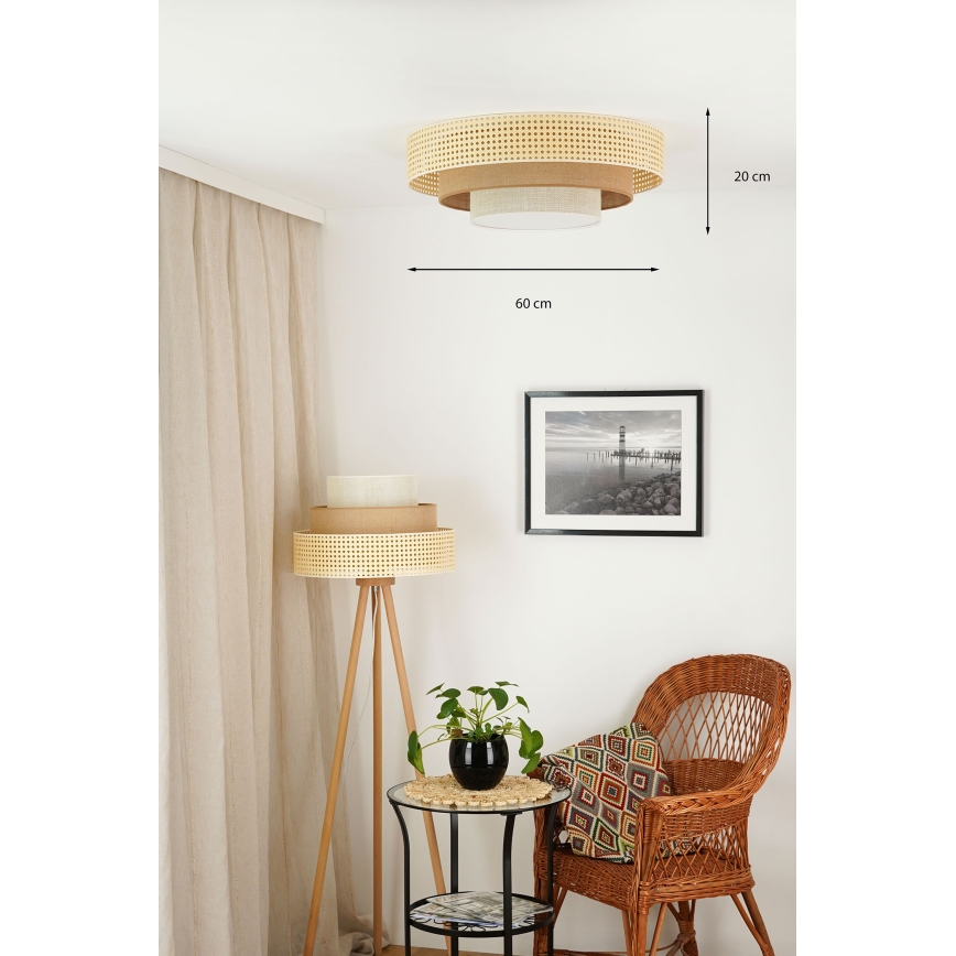 Brilagi - LED Plafondlamp CEDAR LUNETA LED/26W/230V beige/bruin/crème