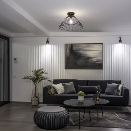 Brilagi - LED plafondlamp CERIA WIRE 1xE27/40W/230V Ø 45 cm zwart