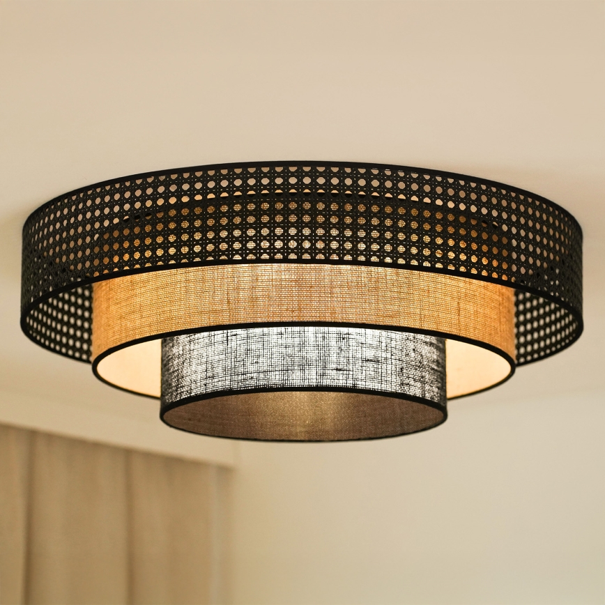Brilagi - LED Plafondlamp DAKOTA LUNETA LED/12W/230V diameter 60 cm 3000K/4000K/6400K zwart/beige