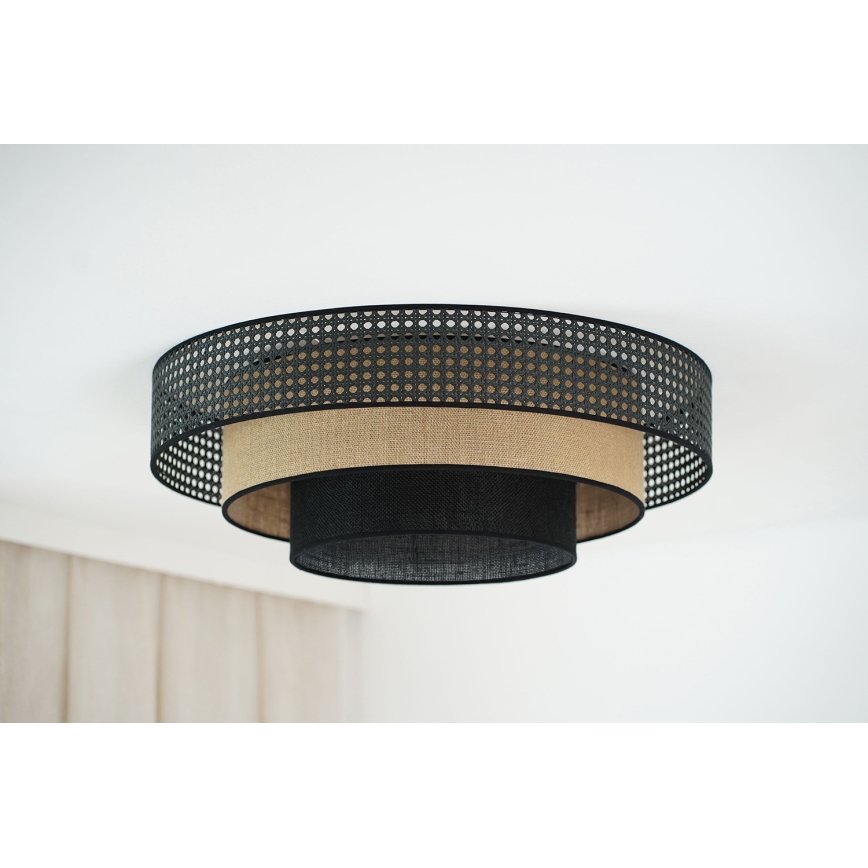 Brilagi - LED Plafondlamp DAKOTA LUNETA LED/12W/230V diameter 60 cm 3000K/4000K/6400K zwart/beige
