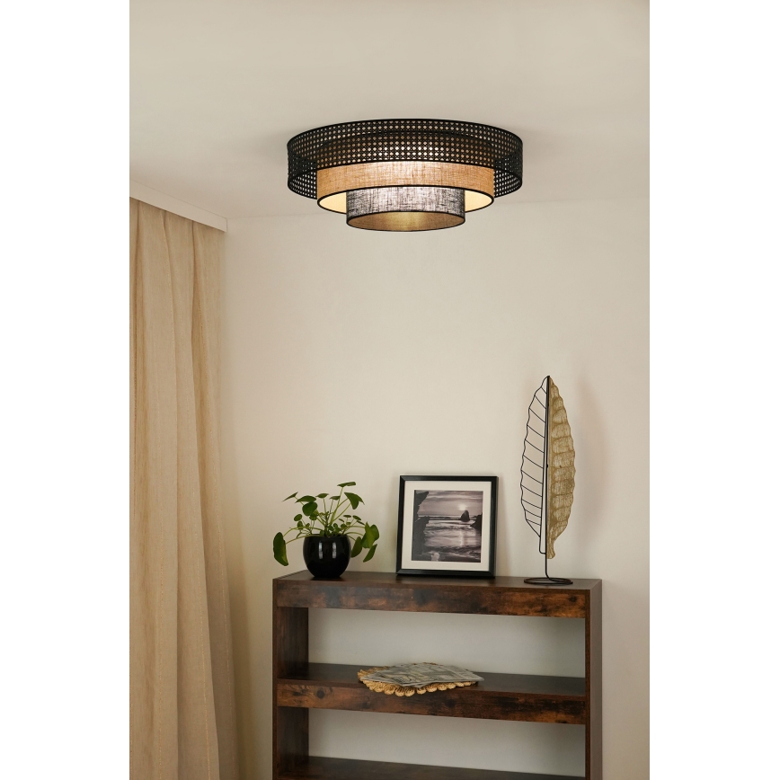 Brilagi - LED Plafondlamp DAKOTA LUNETA LED/12W/230V diameter 60 cm 3000K/4000K/6400K zwart/beige