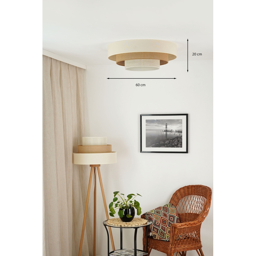 Brilagi - LED Plafondlamp DENVER LUNETA LED/12W/230V diameter 60 cm 3000K/4000K/6400K beige/crème