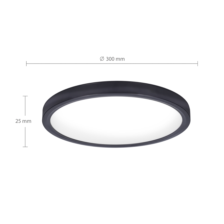 Brilagi - LED Plafondlamp ESTELA LED/18W/230V zwart