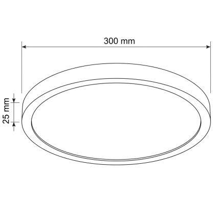 Brilagi - LED plafondlamp ESTELA LED/18W/230V Ø 30 cm zwart