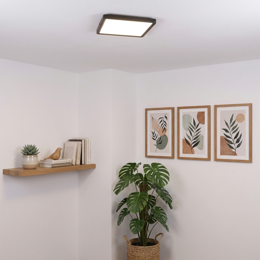 Brilagi - LED-plafondlamp ESTELA SQUARE LED/24W/230V 31x31 cm zwart