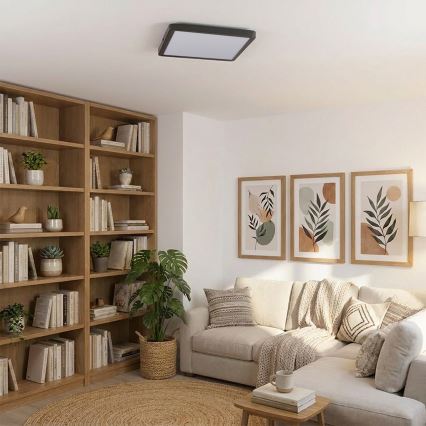 Brilagi - LED-plafondlamp ESTELA SQUARE LED/24W/230V 31x31 cm zwart
