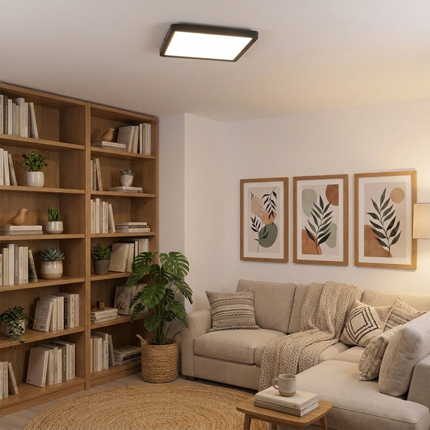 Brilagi - LED-plafondlamp ESTELA SQUARE LED/24W/230V 31x31 cm zwart