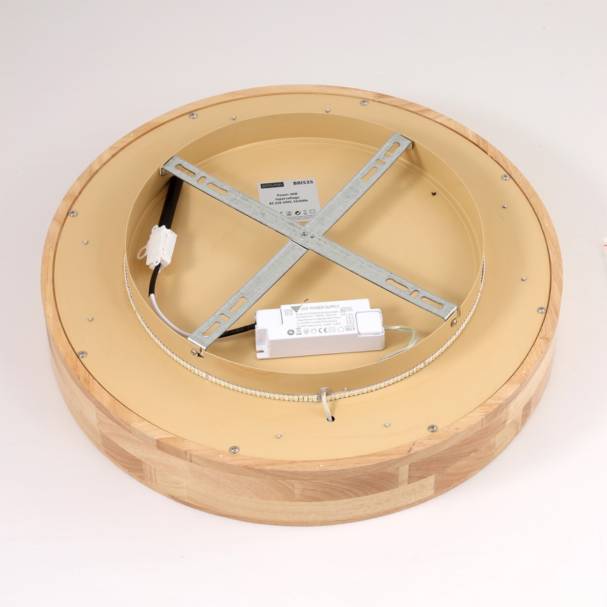 Brilagi - LED-plafondlamp FALCON WOOD LED/30W/230V 3000/4000/6000K Ø 45 cm hout