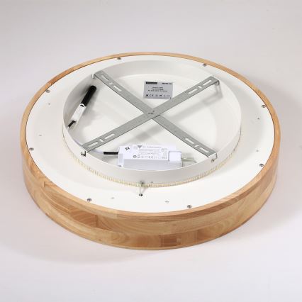 Brilagi - LED-plafondlamp FALCON WOOD, 30W, 230V, 3000/4000/6000K, Ø 45 cm, hout