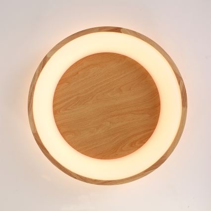 Brilagi - LED-plafondlamp FALCON WOOD LED/40W/230V 3000/4000/6000K Ø 60 cm hout
