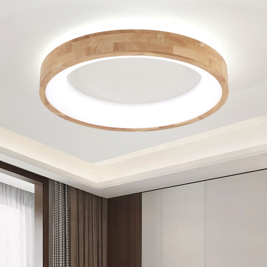 Brilagi - LED plafonnière FALCON WOOD LED/40W/230V 3000/4000/6000K Ø 60 cm hout