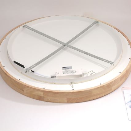 Brilagi - LED-plafondlamp FALCON WOOD LED/60W/230V 3000/4000/6000K Ø 80 cm hout