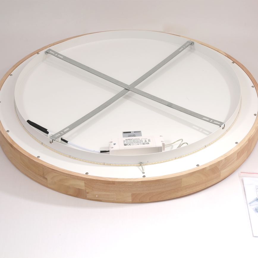 Brilagi - LED-plafondlamp FALCON WOOD LED/60W/230V 3000/4000/6000K Ø 80 cm hout