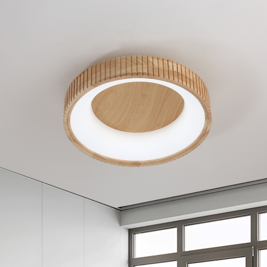 Brilagi - LED plafondlamp FALCON WOOD MODERN LED/30W/230V 3000/4000/6000K Ø 45 cm hout