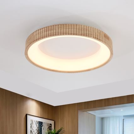 Brilagi - LED plafondlamp FALCON WOOD MODERN LED/40W/230V 3000/4000/6000K Ø 60 cm hout