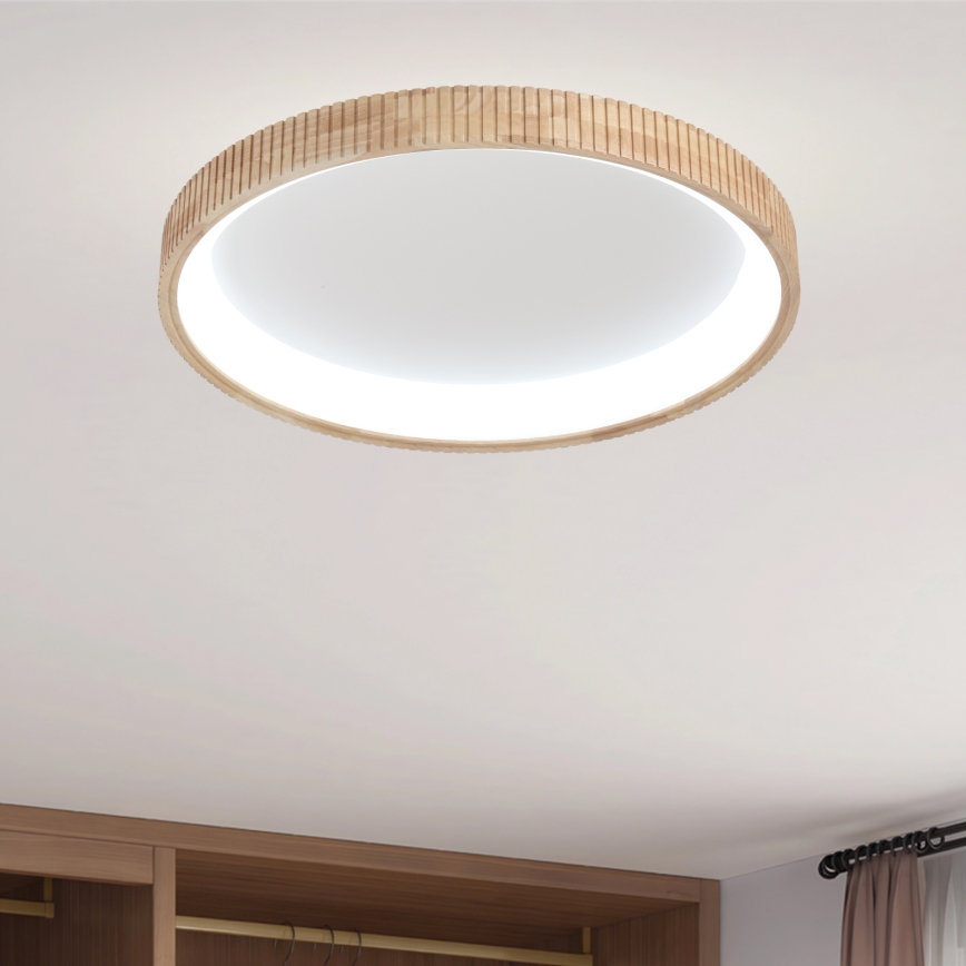 Brilagi - LED plafondlamp FALCON WOOD MODERN LED/60W/230V 3000/4000/6000K Ø 80 cm hout
