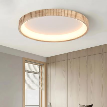 Brilagi - LED plafondlamp FALCON WOOD MODERN LED/60W/230V 3000/4000/6000K Ø 80 cm hout