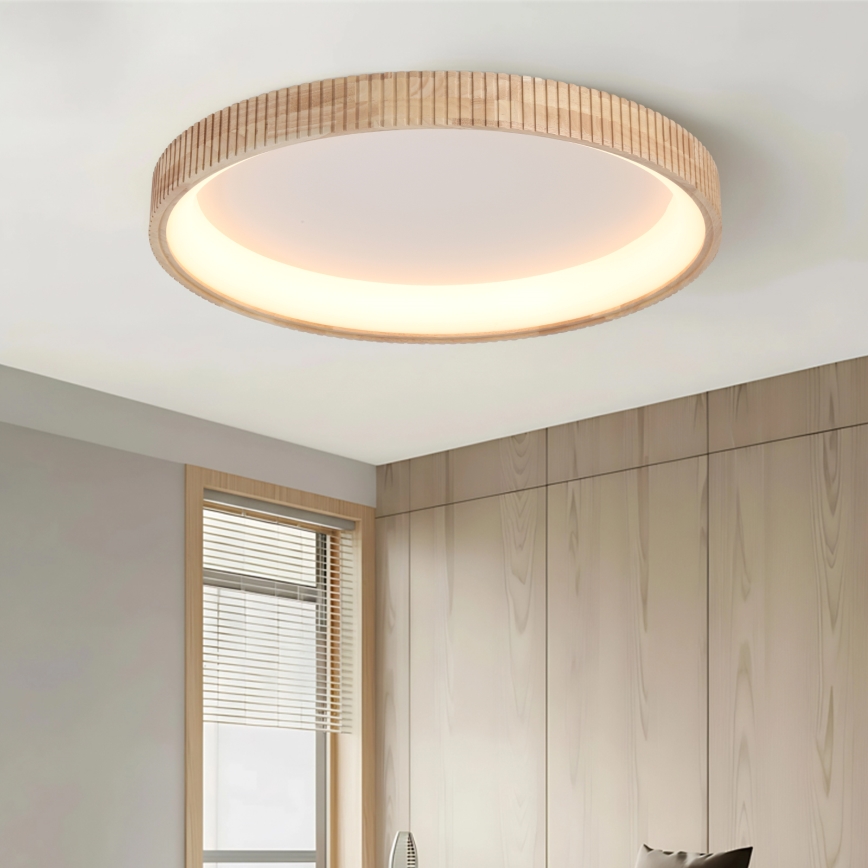 Brilagi - LED plafondlamp FALCON WOOD MODERN LED/60W/230V 3000/4000/6000K Ø 80 cm hout