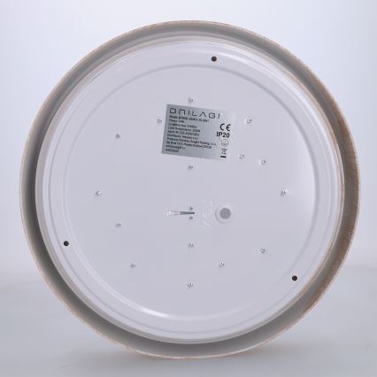 Brilagi - LED plafondlamp FLOCO LED/24W/230V Ø 30 cm houtdecor/wit