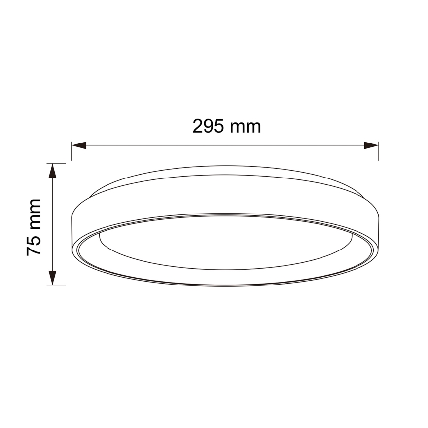 Brilagi - LED plafondlamp FLOCO LED/24W/230V Ø 30 cm houtdecor/wit