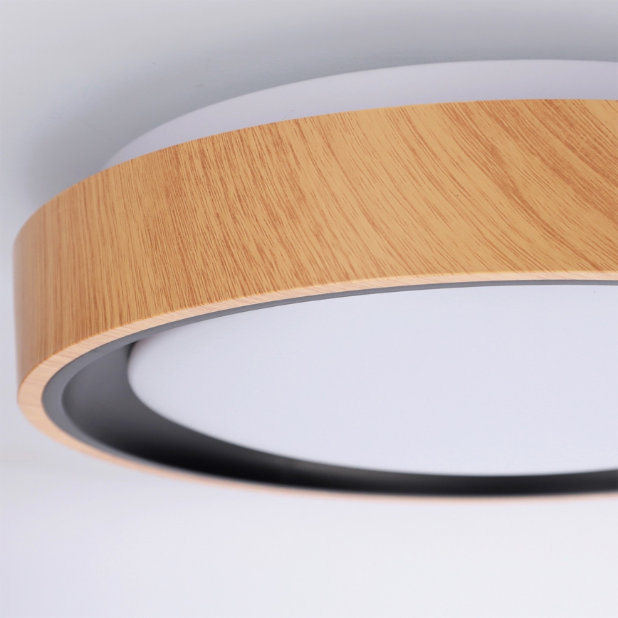 Brilagi - LED plafondlamp FLOCO LED/24W/230V Ø 30 cm houtdecor/zwart