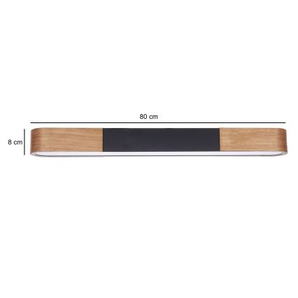 BRILAGI - LED plafondlamp GARDALINE LED/100W/230V 80 cm eiken/zwart