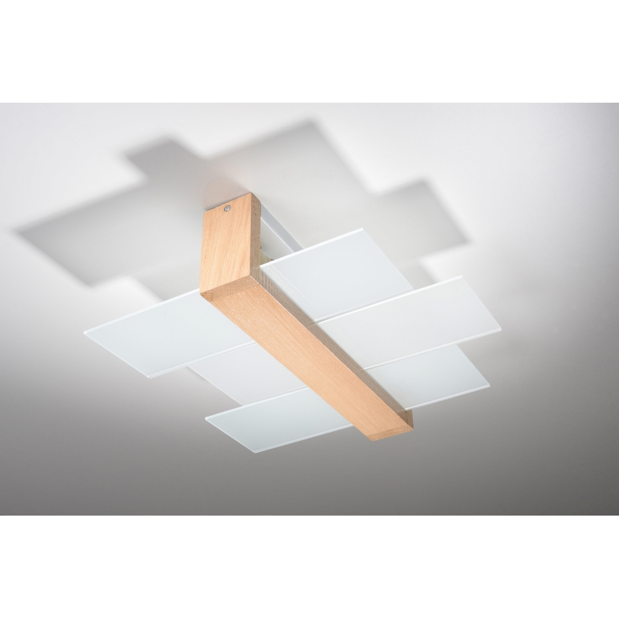 Brilagi -  LED Plafondlamp HERA 2xE27/7,5W/230V hout