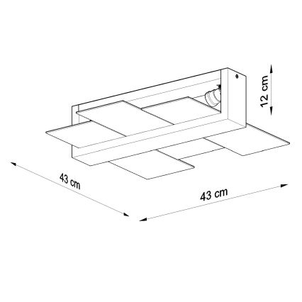 Brilagi -  LED Plafondlamp HERA 2xE27/7,5W/230V hout