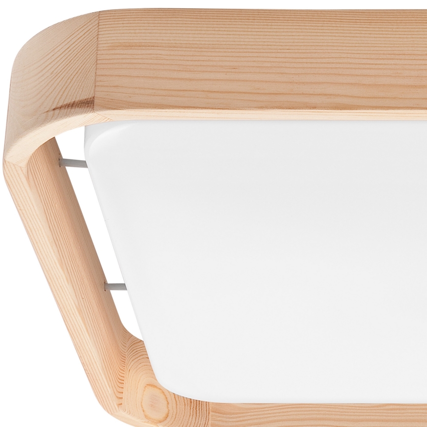 Brilagi - LED dimbare plafondlamp MANAROLA CUBIC LED/24W/230V 3000-6500K dennenhout + afstandsbediening