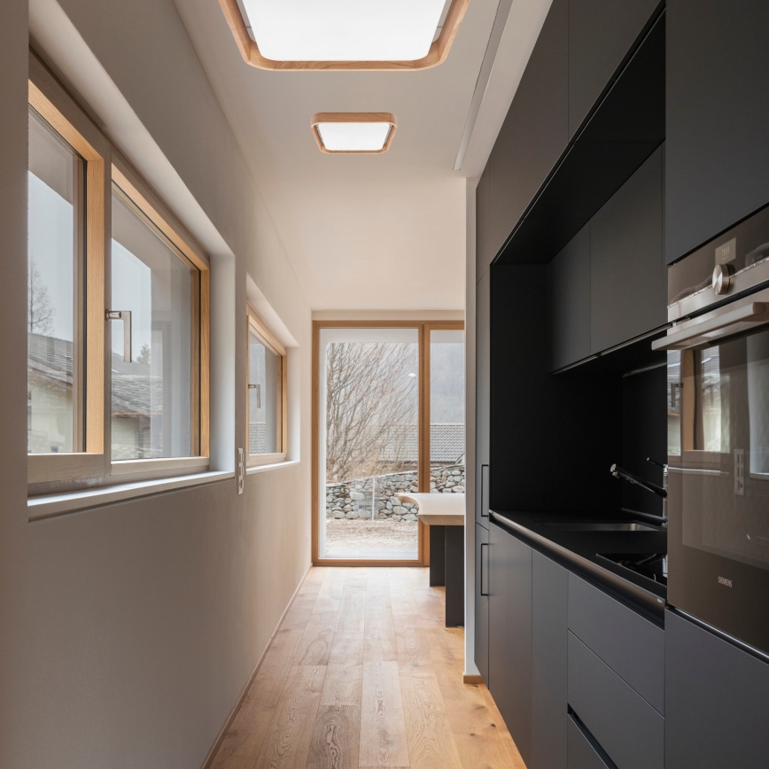 Brilagi - LED dimbare plafondlamp MANAROLA CUBIC LED/24W/230V 3000-6500K eiken + afstandsbediening