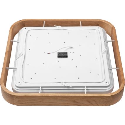 Brilagi - LED dimbare plafondlamp MANAROLA CUBIC LED/24W/230V 3000-6500K eiken + afstandsbediening