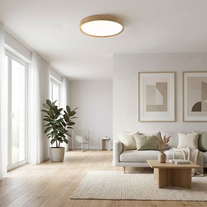 Brilagi - LED plafondlamp MANAROLA PLAIN LED/36W/230V 3000K Ø 48 cm eik