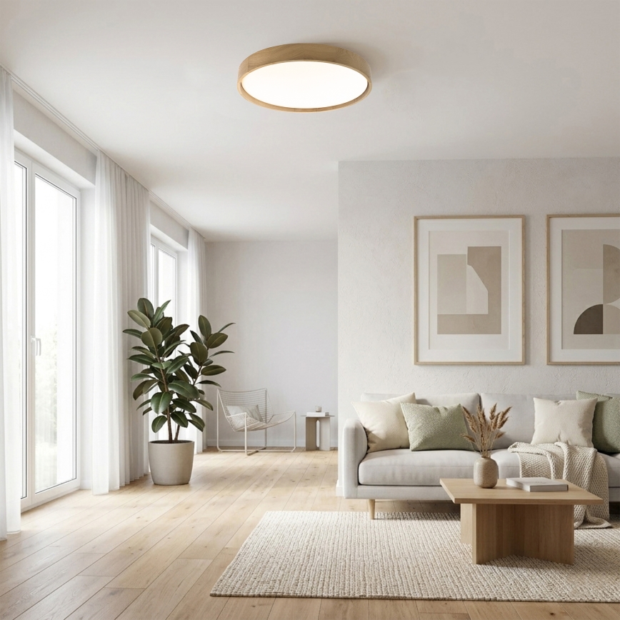 Brilagi - LED plafondlamp MANAROLA PLAIN LED/36W/230V 3000K Ø 48 cm eik
