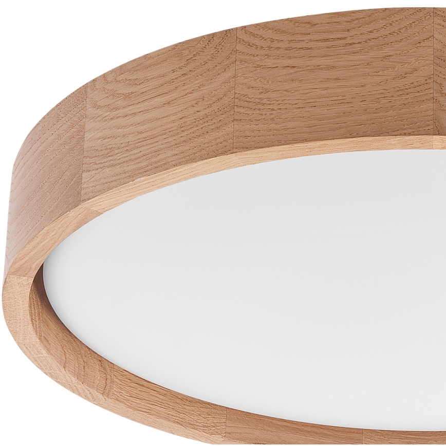 Brilagi - LED dimbare plafondlamp MANAROLA SMART LED/24W/230V 2700-6500K eiken Ø 41 cm Wi-Fi + Tuya afstandsbediening