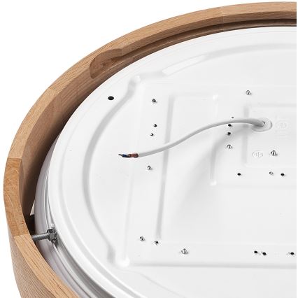 Brilagi - LED dimbare plafondlamp MANAROLA SMART LED/24W/230V 2700-6500K eiken Ø 41 cm Wi-Fi + Tuya afstandsbediening