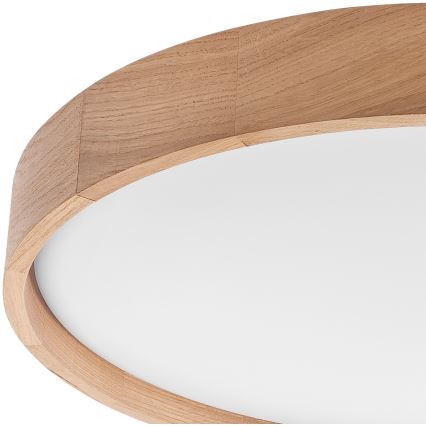 Brilagi - LED dimbare plafondlamp MANAROLA SMART LED/36W/230V 2700-6500K eiken Ø 51 cm Wi-Fi + Tuya afstandsbediening