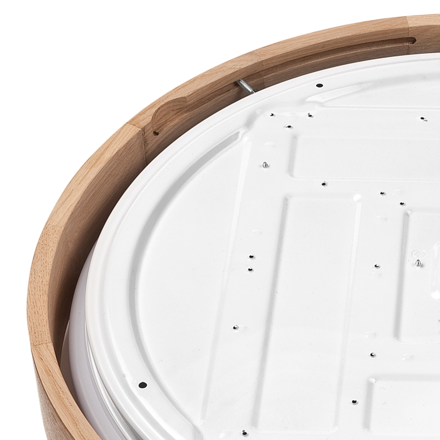 Brilagi - LED dimbare plafondlamp MANAROLA SMART LED/36W/230V 2700-6500K eiken Ø 51 cm Wi-Fi + Tuya afstandsbediening
