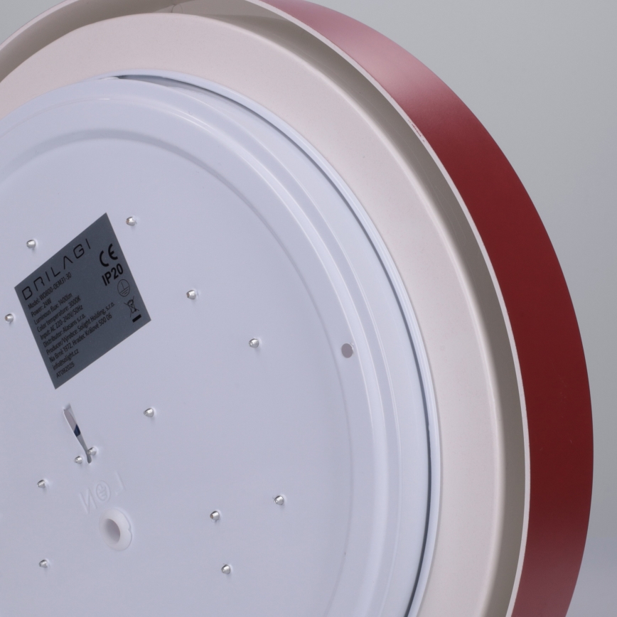 Brilagi - LED plafondlamp MATTEO LED/24W/230V Ø 31 cm rood