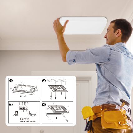 Brilagi - LED plafondlamp MILKY WAY LED/24W/230V 3000K 37x37 cm