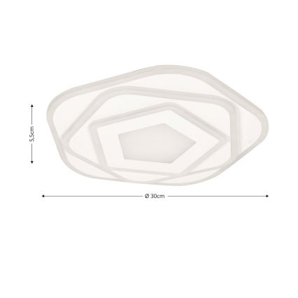 Brilagi - Dimbare LED plafondlamp MODERN MINI LED/53W/230V 3000/4000/6000K diameter 30 cm + afstandsbediening